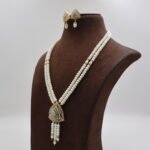 CZ Pendant Pearl Necklace - Image 3