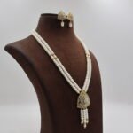 CZ Pendant Pearl Necklace - Image 4