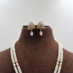 CZ Pendant Pearl Necklace - Image 5