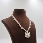 Pink Stones Pearl Necklace - Image 4