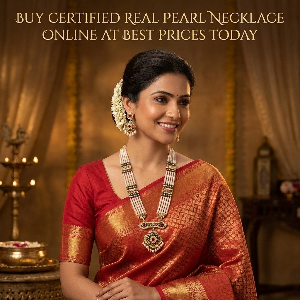 Buy Certified Real Pearl Necklace Online At Best Prices Today
