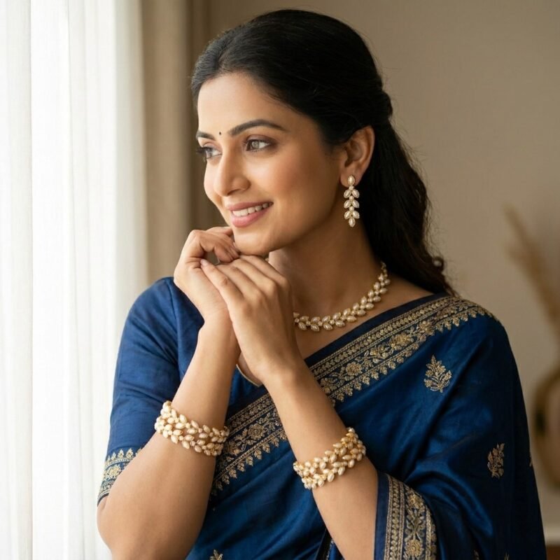 Handcrafted Modern Pearl Bangles for Women Online Shopping