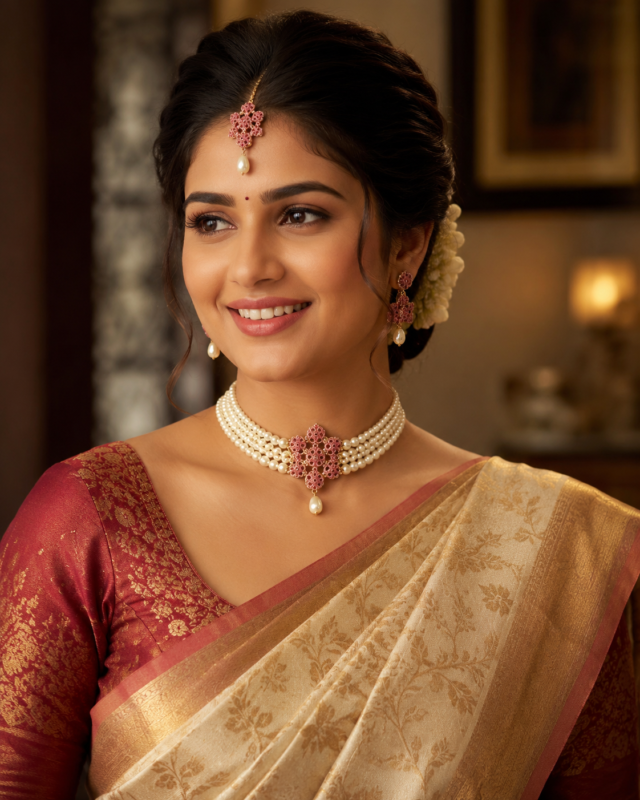 Buy Plain Pearl Necklace & Single Line Pearl Necklace Online